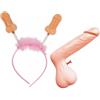 realGOOS Cerchietto con antenne piselli e pistola ad acqua pisello per feste di addio al nubilato in piscina o al mare o Ferragosto gadget per adulti sexy hot 18+