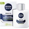 NIVEA MEN Sensitive After Shave Balsamo in confezione da 3 (3 x 100 ml), dopobarba lenitiva, cura della pelle dopo la rasatura con camomilla e vitamina E