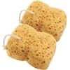 TOPPERFUN 2 Pezzi Spugna Naturale a Nido D'ape per Doccia e Bagno, Spugna Corpo Esfoliante per Donna e Uomo Rimozione Sporco e Comodo Stoccaggio, per Bagno