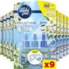 Ambi Pur 3Volution Profumatore per Ambienti, 9 Ricariche per Diffurore Elettrico, Fragranza Dolomiti, tecnologia Elimina Odori, Fino a 90 Giorni di Profumo per Ricarica