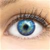 GLAMLENS Lenti a contatto colorate blu Monaco - con porta lenti a contatto - blu naturali in silicone idrogel - 2 pezzi - DIA 14,00 - senza correzione 0.00 diottrie lente a contatto