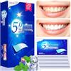 Whaline Sbiancante Denti,28 Striscie Strisce Sbiancanti Denti Sbiancante Denti Professionale kit Sbiancamento Denti Whitening Strips Rimuove le Macchie Profonde Teeth Rapid Whitening Sicuro per Smalto