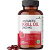 Future Biotics Futurebiotics Olio di krill antartico 2000 mg con astaxantina, omega-3s EPA, DHA e fosfolipidi - 100% puro olio di krill premium testato su metalli pesanti, senza OGM - 120 capsule morbide