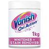 Vanish Oxi Action Sbiancante e Smacchiatore in Polvere per Bianchi 1kg, Confezione da 1, Formula senza cloro, Per i bianchi più bianchi, sicuri sui tessuti di tutti i giorni (confezione può variare)