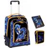 PRESTIGE & DELUXE Trolley zaino Scuola Sonic 2 + astuccio 3 piani completo di cancelleria + diario 2024/2025 + omaggio orologio digitale Sonic e 7 penne cancellabili