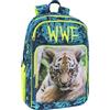 Franco Cosimo Panini WWF - Zaino Scuola Fotografico Media, Elementare per Bambini e Ragazzi, con Schienale Imbottito e Rinforzato, Spallacci Regolabili e Vano Principale + Tasca Frontale con Zip, cm 32x21x43h