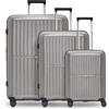Pactastic Collection 01 Trolley-Set S/M/L Grey - Coffee Metallic