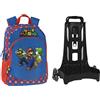 Franco Cosimo Panini SUPERMARIO Org. C/Trolley, Zaino Staccabile NEW Unisex Bambini E Ragazzi, Blu (Blue), Taglia Unica
