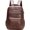 Comebachome Zaino da Uomo, Zaino da Uomo in Pelle PU Marrone Vintage, Multitasche 11x5, 5x16, Resistente all'Acqua e ai Graffi per la Decorazione Quotidiana, Scuola, Viaggi e Casa