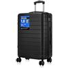 Shavont Bagaglio da Stiva Media, Valigia da Viaggio Trolley Rigida Ryanair Cabina con 4 Spinner Ruote con Lucchetto in ABS+PC