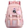 LKY STAR Unisex Blue Lock Zaino con Ciondolo in Peluche e Distintivo Carino Donna Ragazze Grande Capacità per la Scuola Viaggio Casual Backpack per Studenti