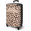 NoBoringSuitcases.com® Trolley Bagaglio a Mano 55x40x20, Bagaglio da 10 kg con Ruote, Valigia Rigida Leggera, Trolley Cabina con Motivo Leopardo, Disponibile in Diversi Colori, Valigia per Aereo