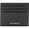 Coccinelle Pelle portacarte Metallic Soft Document Holder Noir nero
