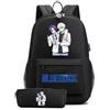 LKY STAR Anime Blue Lock Zaino con Astuccio 2Pcs per Ragazze Ragazzi Cosplay Isagi Yoichi Borsa per La Scuola Primaria Sets