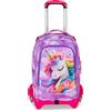 SJ GANG STYLE JAM GANG Trolley Scuola Jack 3 Ruote Fable Journey, Fucsia, 3 in 1, Zaino Triplo Uso con Carrello Sganciabile, 33 L, Zaino Scuola Elementare, Zaino Bambina