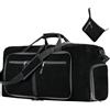 Ungtyb Borsone da viaggio, grande borsa da viaggio, da donna, borsa da viaggio morbida, borsa da viaggio pieghevole, borsone sportivo impermeabile con tasche multiple per viaggi, campeggio, fitness, Nero ,