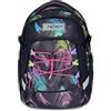 Seven Zaino Scuola Ergonomico Updown Twisce, Nero Fucsia, Con Schienale e Spallacci Regolabili, Organizzazione Interna, Tasca Borraccia, 27 L, Zaino Scuola Elementare e Media, Bambina