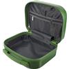 DECORNIJIA Valigia Professionale Verde 14 Pollici in Pc Design a Fascia Elastica e Multifunzionale, Organizer Cosmetico per Scuola e Camera da Letto