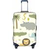 YFSGDLBN Safari Animali Stampato Valigie Copertura Elasticizzata Bagagli Copertura Protettiva, bianco, XL