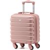 Flight Knight ABS Trolley Bagaglio A Mano 55x35x20cm Compatibile Con Alitalia, easyJet, Ryanair, KLM E Tanti Altri! Valigia Leggera Bagaglio A Mano 4 Rotelle.