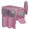 LIONELO Lettino da Viaggio STEFI PLUS Pieghevole, con materasso, 2 Liveli, Lettino da campeggio per bambini 0-3 anni 120 x 67 x 73cm Lettino neonato con Pareti in rete Entrata laterale Route e Borsa