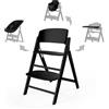 CYBEX Set Seggiolone CLICK & FOLD Gold 4in1, Cresce con il bambino, Dalla nascita a 99 anni, Incl. Nido sdraietta in oro, Set per bambini e vassoio, Legno di faggio/Cotone/Plastica, Splendido nero