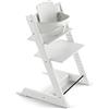Stokke Seggiolone Tripp Trapp di Stokke con Baby Set, White - Sedia regolabile ed evolutiva per bambini e adulti - Design ergonomico e classico