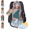 ULLENBOOM Coperta per ovetto, ideale per autunno e inverno, 100% materiali OEKO-TEX, eucalipto (Prodotto nell'UE) - Coperta per seggiolino o passeggino, morbida coperta per neonati