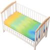 Odot Lenzuolo con angoli Lenzuola Carrozzina Neonato, Multicolore Stampa Bambino Cotone Coprimaterasso, Lenzuola per Culla Babybay (Verde,80x160 cm)