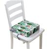 FANSU Rialzo da Sedia per Bambini, Cartone Animato Dinosauro Smontabile Cuscino Seduta per Sedia Cuscino Alzasedia con Cinghie Lavabile per Seggioloni Alza Sedia (32x32x8cm,Bianco 2)