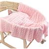 Odot Coperta in Maglia per Bambino - Soffice Unisex Neonato per Dormire e Attività all'Aperto - Morbida Swaddle per Culla, Carrozzina, Lettino (Rosa, 100 x 80 cm)