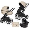 Riko Basic Passeggino Riko Basic Montana Ecco 3en1 BBtwin eco pelle. Carrello trio 3 pezzi in pelle. (manmond)