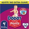 Dodot Attività: pantaloni, taglia 4, facili da cambiare grazie ai canali d'aria, 45 pannolini, da 9 a 15 kg, 45