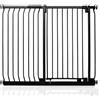 Safetots Cancelletto di Sicurezza Elite Extra Alto, 107cm - 116cm, Nero Opaco, Extra Alto con 96.8cm di Altezza, Cancelletto di Sicurezza a Pressione per Scale, Barriera di Sicurezza