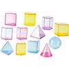 F Fityle Modelli geometrici solidi tridimensionali in carta pieghevole, 12 pezzi, cartoncino resistente, per studenti, insegnanti, scuole, strumento didattico per il calcolo di volume e superficie