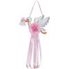 baby idea BabySanity Cicogna Nascita da Esterno Con Fiocco Nascita Bimba e Nastri Rosa Misura 70x35 Cm (Cicogna Media Rosa)