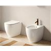 CERAMICA CATALANO Sanitari Sfera 55 Filomuro 55x35 cm Silentech con Copriwater Basic Frizionato Bianco Lucido - Cod. Articolo: 0514550001+0519551001+0551300001