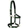 Weaver Equine Weaver Leather Cavezza per cavalli, in nylon, imbottita e regolabile, con gancio a scatto per il mento e la gola, cavezza placcata in ottone per allenamento