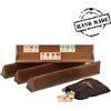 Senza marchio Set gioco da tavolo rummy fatto a mano piastrelle in legno massello 🎁...