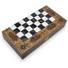 Senza marchio Set tavola backgammon fatta a mano in legno massello con mosaico 13,8" 🎁...