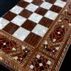 Senza marchio Set scacchi backgammon fatto a mano in palissandro massello gioco da tavolo...