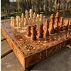 Senza marchio Set scacchi backgammon combinato fatto a mano in palissandro massello gioco...