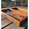 Senza marchio Set scacchi backgammon di lusso fatto a mano in palissandro massello gioco...
