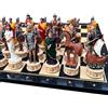 Senza marchio Set scacchi a tema Trojan vs Spartan x grandi guerrieri fatti a mano da colle...
