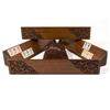 Senza marchio Set Gioco Rummy Lusso Legno Massello Piastrelle Fatte a Mano con Rack 4...