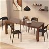 Mobili Fiver, Tavolo Allungabile First, 120(200) x80 cm, Noce Canaletto, per 6-8 persone, Tavolo Cucina, Soggiorno, Made in Italy