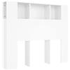 vidaXL Mobiletto con testiera bianco 120x18,5x102,5 cm