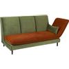 ATMOSPHERA CREATEUR D'INTERIEUR Atmosphera - L'Échappée Lettino da Giorno Verde e Terracotta, 196 cm, Prodotto in Francia, Design di Matali Crasset - per Soggiorno, Camera da Letto, Ufficio
