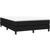 vidaXL Struttura Letto a Rete a Molle Nero 140x200 cm in Tessuto