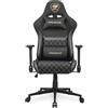 COUGAR Sedia da gaming Armor One V2 Gold F, superficie in tessuto, braccioli pieghevoli 4D, reclinabile a 155°, regolazione dell'altezza del pistone, supporto fino a 120 kg, nero e oro